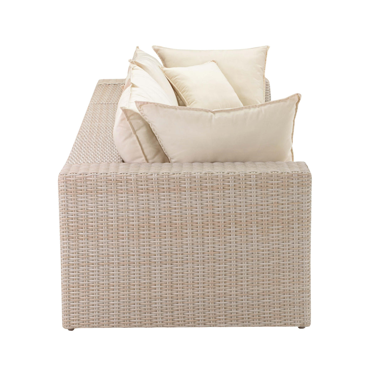 Sunbay 3 Seater Outdoor Natural Wicker Modular Sofa - Beige