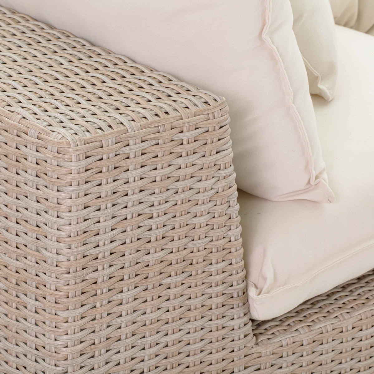 Sunbay 4 Piece Outdoor Natural Wicker Modular Sectional - Beige