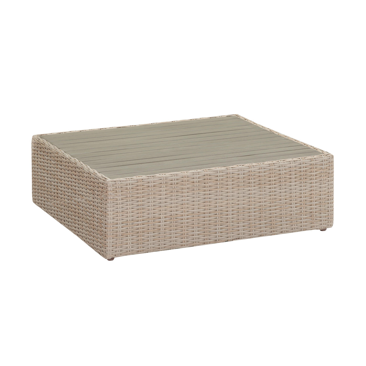 Sunbay Outdoor Natural Wicker Ottoman - Beige