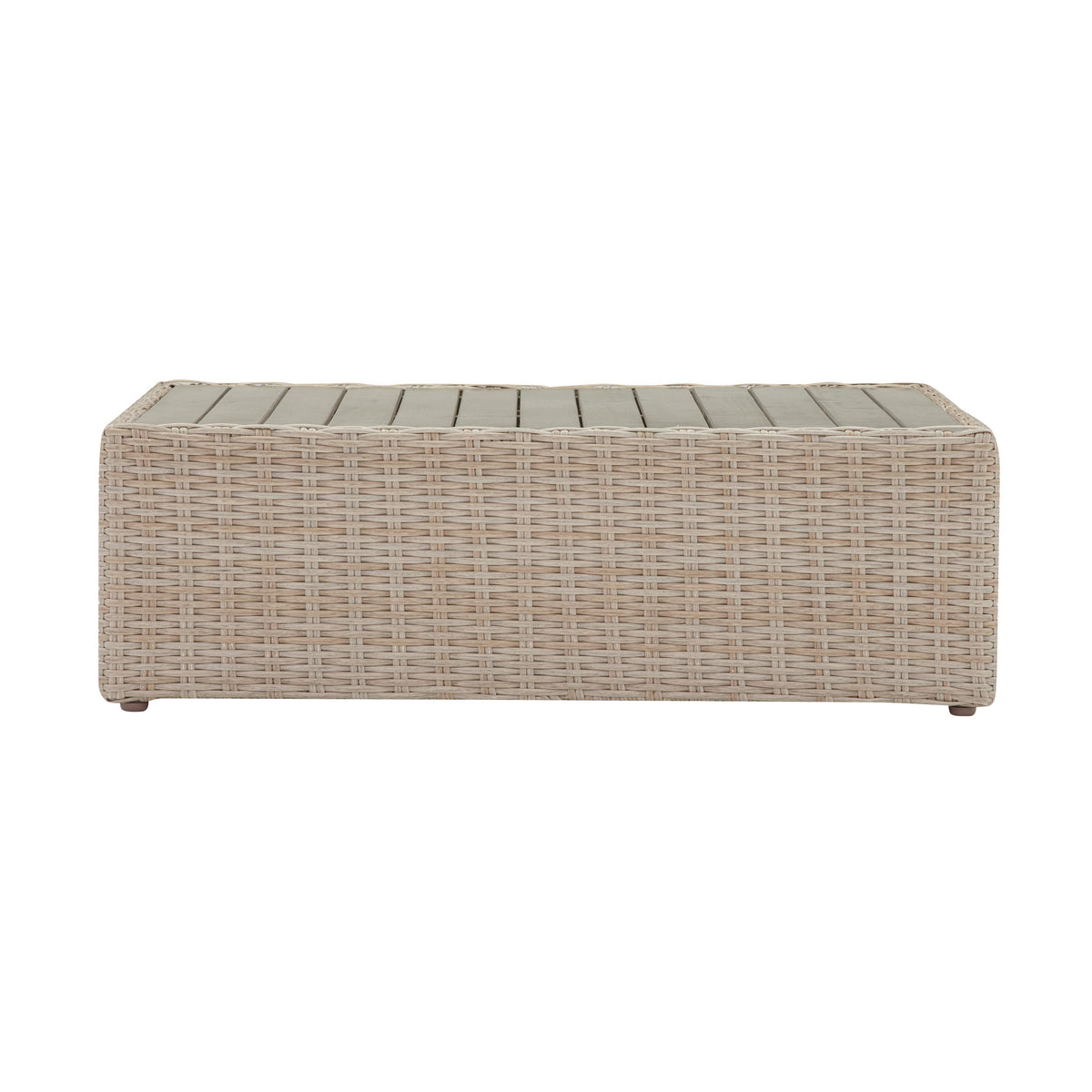 Sunbay Outdoor Natural Wicker Ottoman - Beige