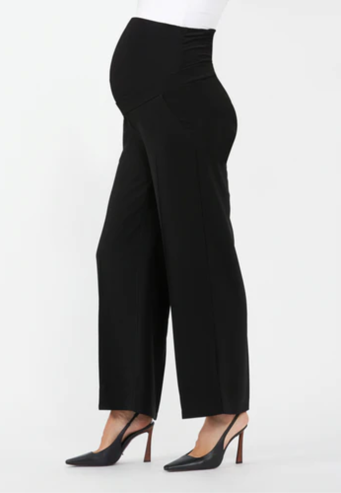 Alexa Wide Leg Maternity Pant Black