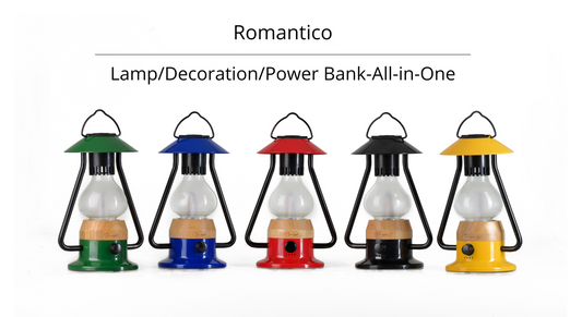 TRU De-LIGHT ROMANTICO LED オールインワンランプ、充電式、Bluetooth ミュージックスピーカー - ファイヤーレッド / イエロー / アクアブルー / グリーン / ブラック