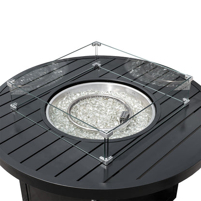 Aluminum Propane 42" Round Outdoor Fire Pit Table - AURABAGS SHOP