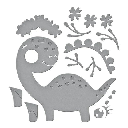 Birthday Dinosaur Etched Dies from the Monster Birthday Collection