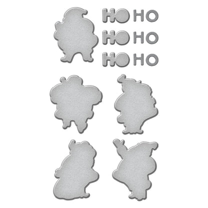 Silly Santas Etched Dies by Simon Hurley