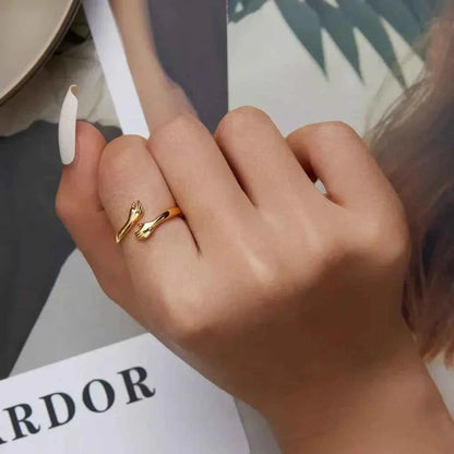 Sterling Silver Hug Ring (Adjustable)