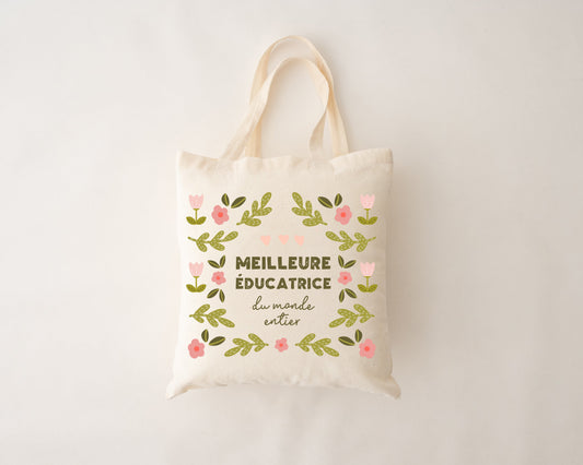 Sac réutilisable - Meilleure prof ou éducatrice du monde entier