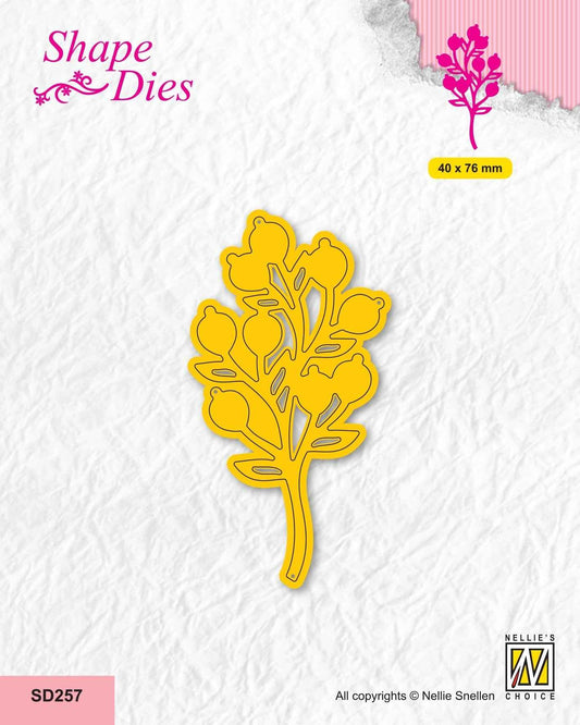 Nellie's Choice Shape Die - Garden - Branch With Fruits
