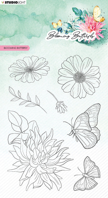 SL Clear Stamp Blooming Butterfly Blooming Butterfly 93x136x3mm 7 PC nr.357