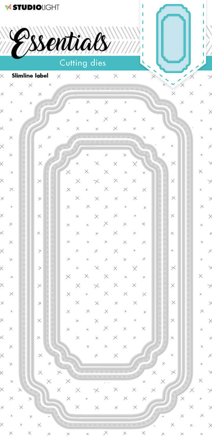 SL Cutting Die Slimline Label Essentials 105x210x1mm 1 PC nr.184