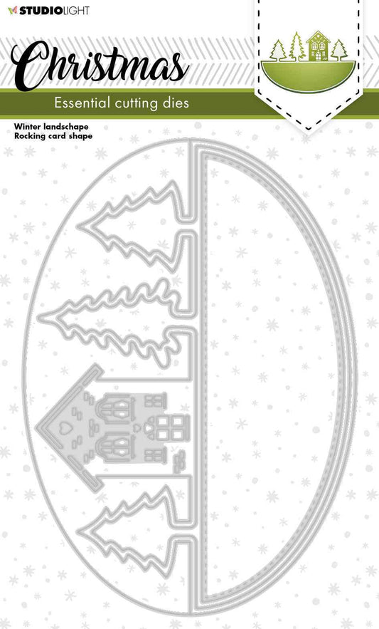 SL Cutting Dies Christmas Rocking Card Shape Essentials 202x142x1mm 3 PC nr.256
