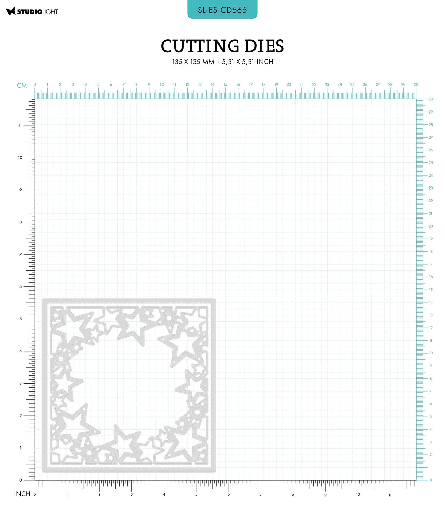 SL Cutting Die Star Square Essentials 135x135x1mm 2 PC nr.565