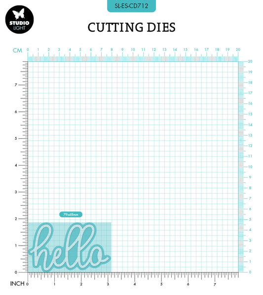 SL Cutting Die Hello Essentials 105x100x1mm 2  PC  nr.712