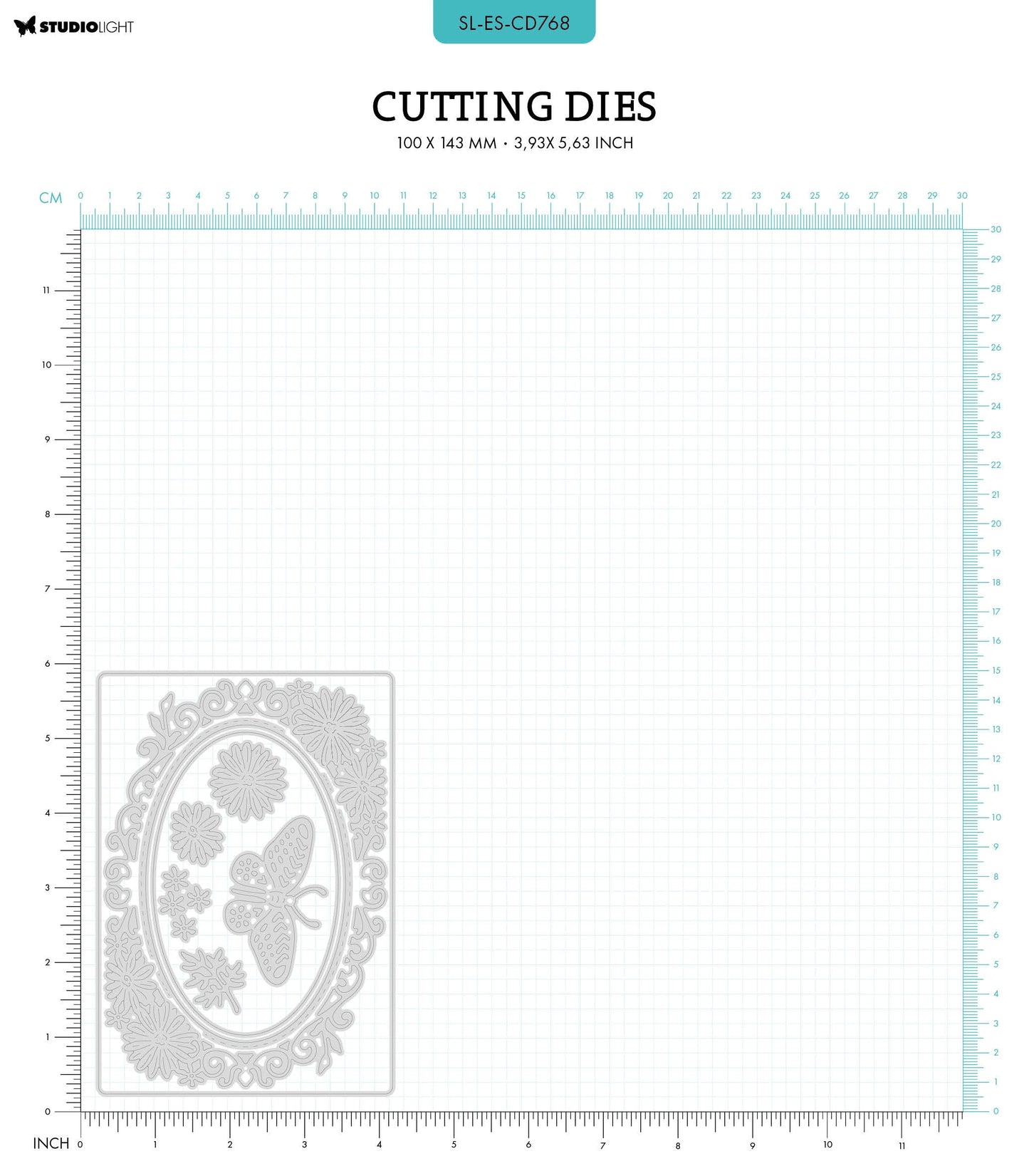 SL Cutting Die Daisy Frame Shape Essentials 100x143x1mm 9 PC nr.768