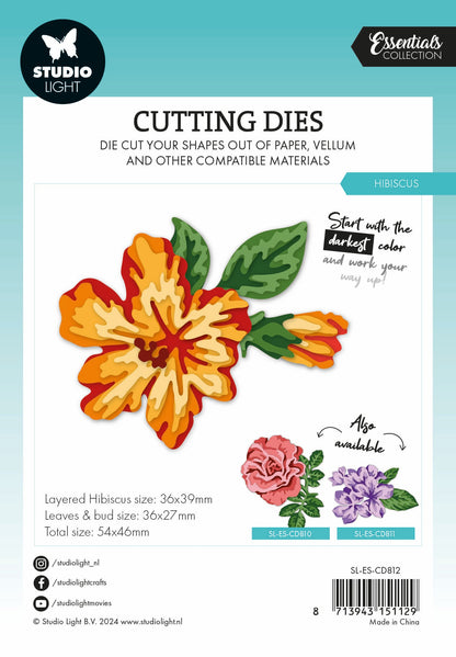 SL Cutting Dies Layered - Hibiscus Essentials 13 PC