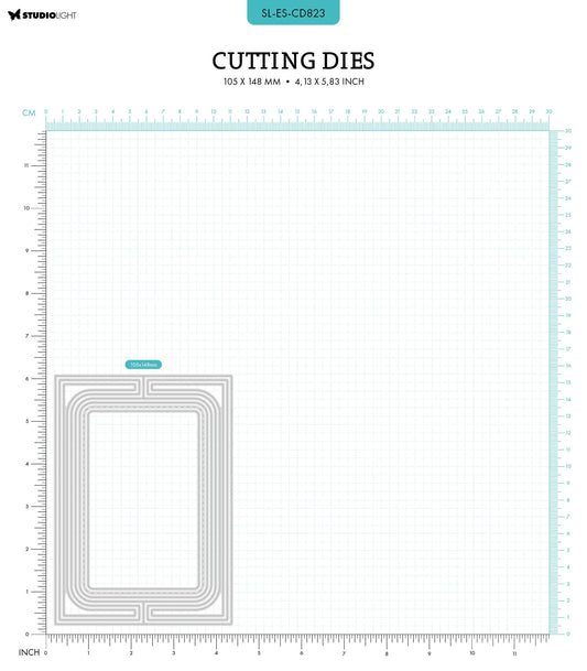SL Cutting Dies Rectangle Card Shape Essentials 8 PC