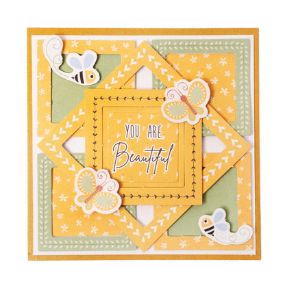 SL Die-Cut Block Floral Pastel Frames Essentials 105x148x3mm 24 SH nr.65
