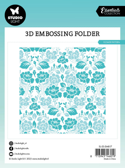 SL Embossing Folder Flower Pattern Essentials 150x150x4mm 1 PC nr.17