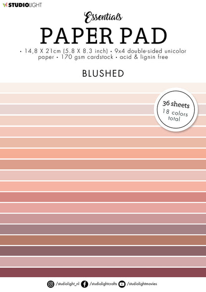 SL Paper Pad Double Sided Unicolor Blushed Essentials 148x210x9mm 36 SH nr.52