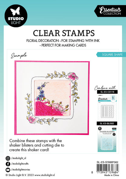 SL Clear Stamp Square Essentials 100x99x3mm 3 PC nr.362