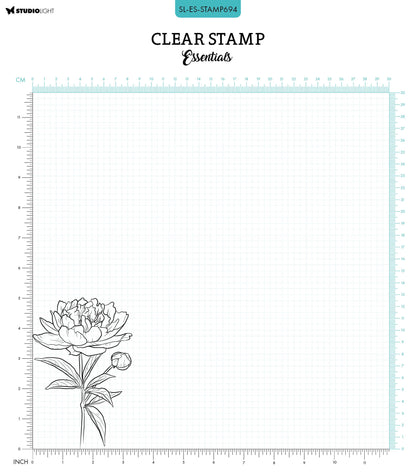 SL Clear Stamp Open Peony Essentials 1 PC
