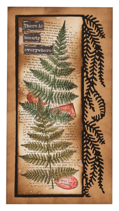 SL Clear Stamp Fern Background Grunge Collection 1 PC