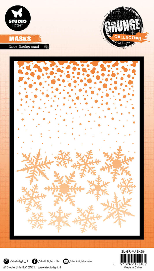 GR Mask Snow Background Grunge Collection 1 PC