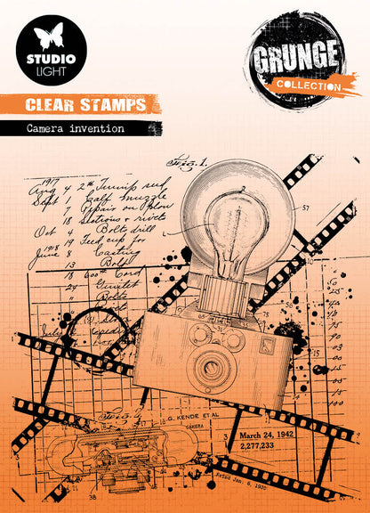 SL Clear Stamps Camera Invention Grunge Collection 122x122x3mm 1 PC nr.514