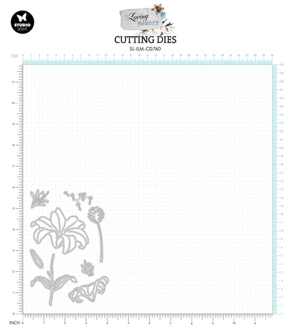 SL Cutting Dies Sympathy Flowers In Loving Memory 93x139x1mm 8 PC nr.740