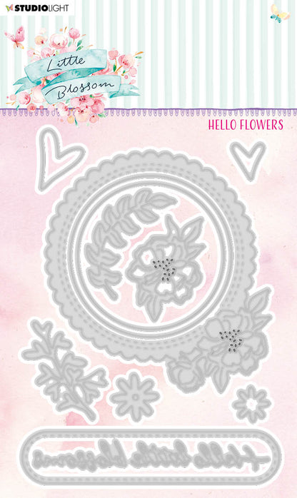 SL Cutting Die Hello Flowers Little Blossom 102x142x1mm 1 PC nr.196