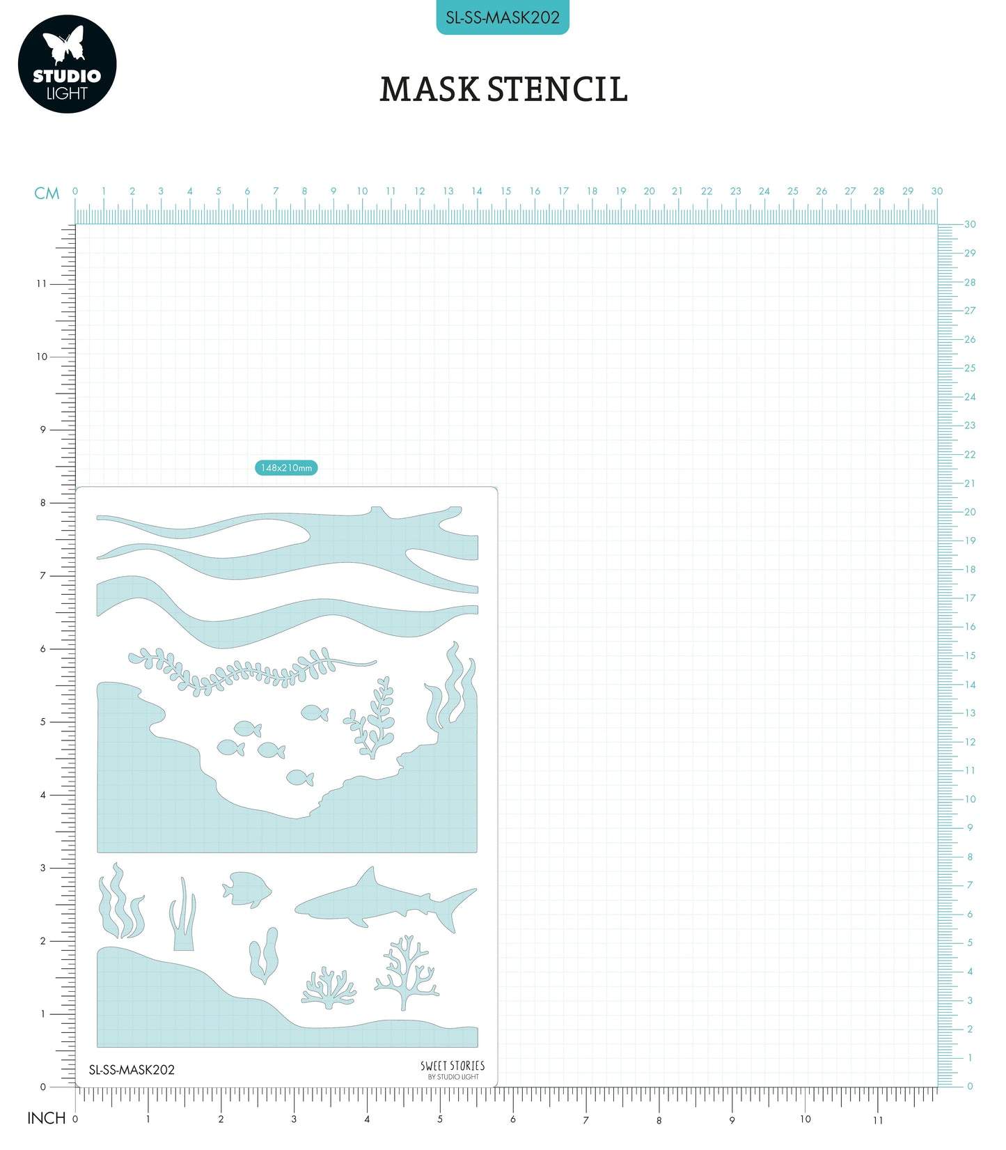 SL Mask Sea Scenery Sweet Stories 150x210x1mm 1 PC nr.202