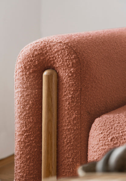 Arcadova 3 Seater Storage Sleeper Sofa - Rust Brown