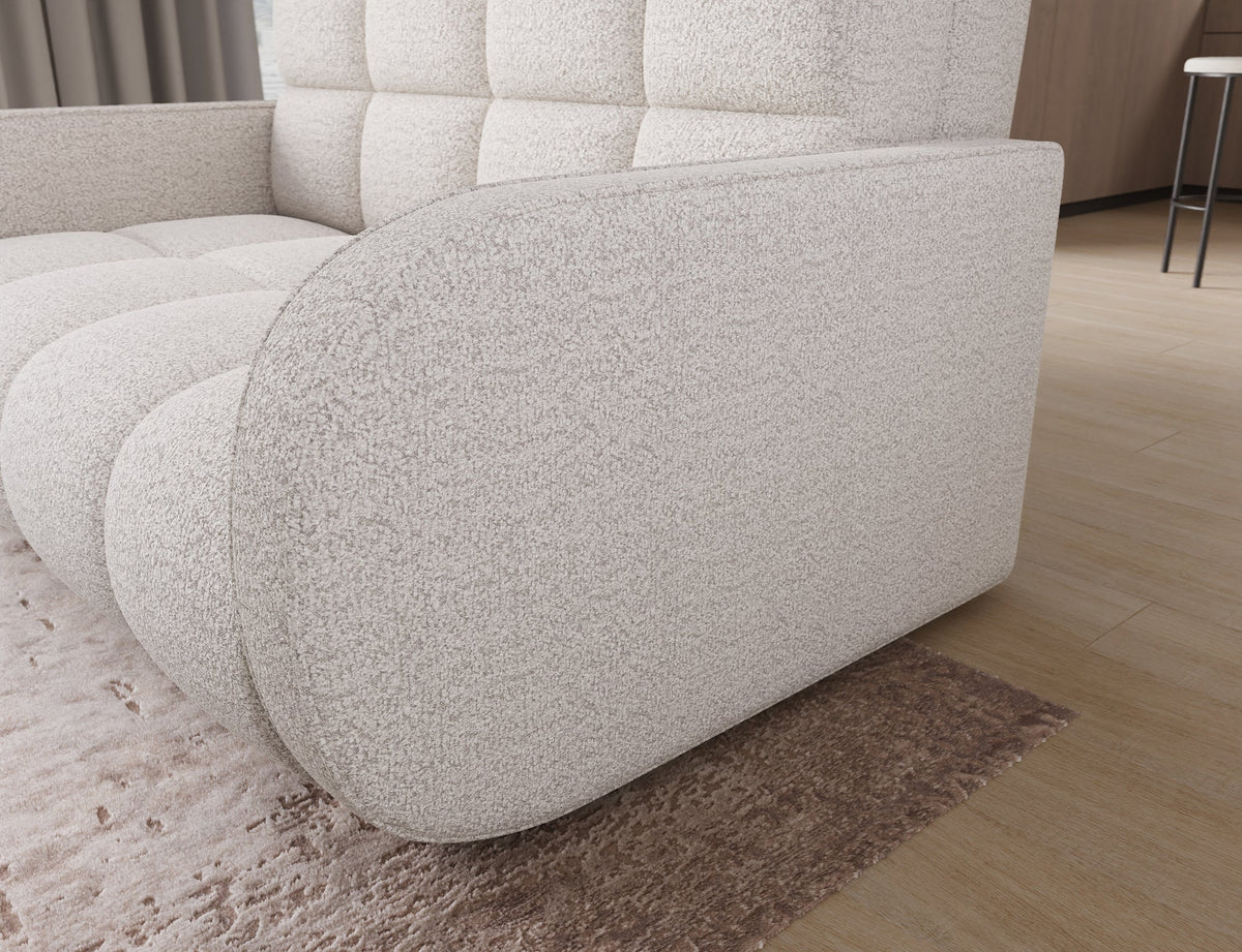 Deverio 3 Seater Condo Size Storage Sleeper Sofa - White