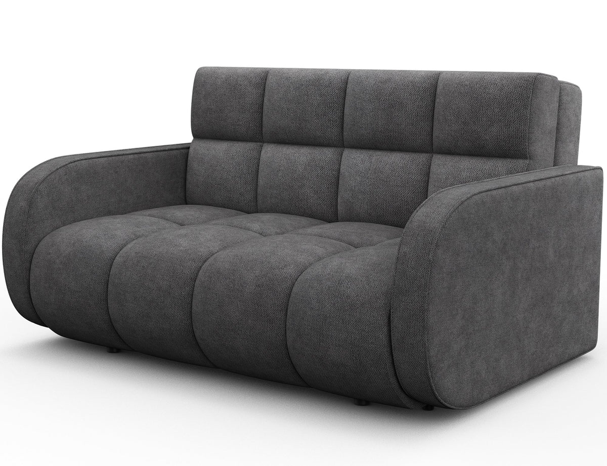 Deverio 3 Seater Condo Size Storage Sleeper Sofa - Dark Grey