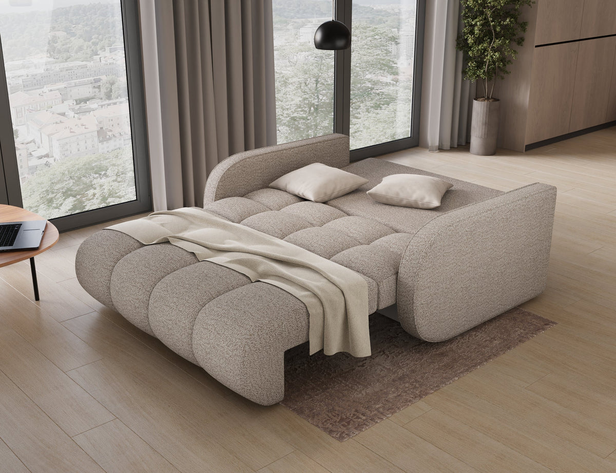 Deverio 3 Seater Condo Size Storage Sleeper Sofa - Beige