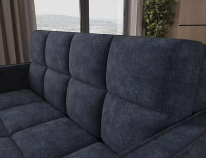 Deverio 3 Seater Condo Size Storage Sleeper Sofa - Navy Blue