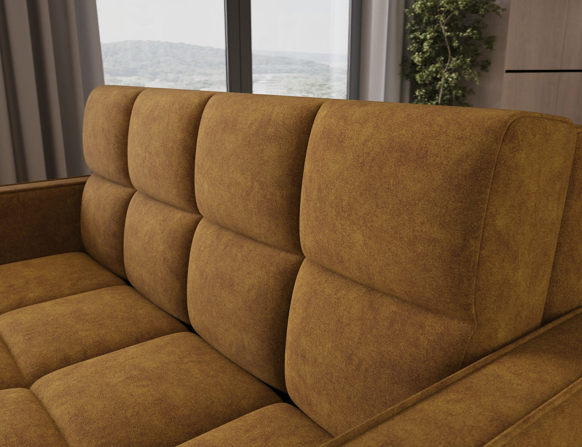 Deverio 3 Seater Condo Size Storage Sleeper Sofa - Mustard