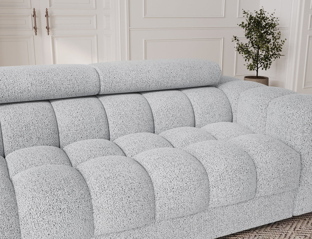 Festello 3 Seater Sleeper Sofa - Light Grey