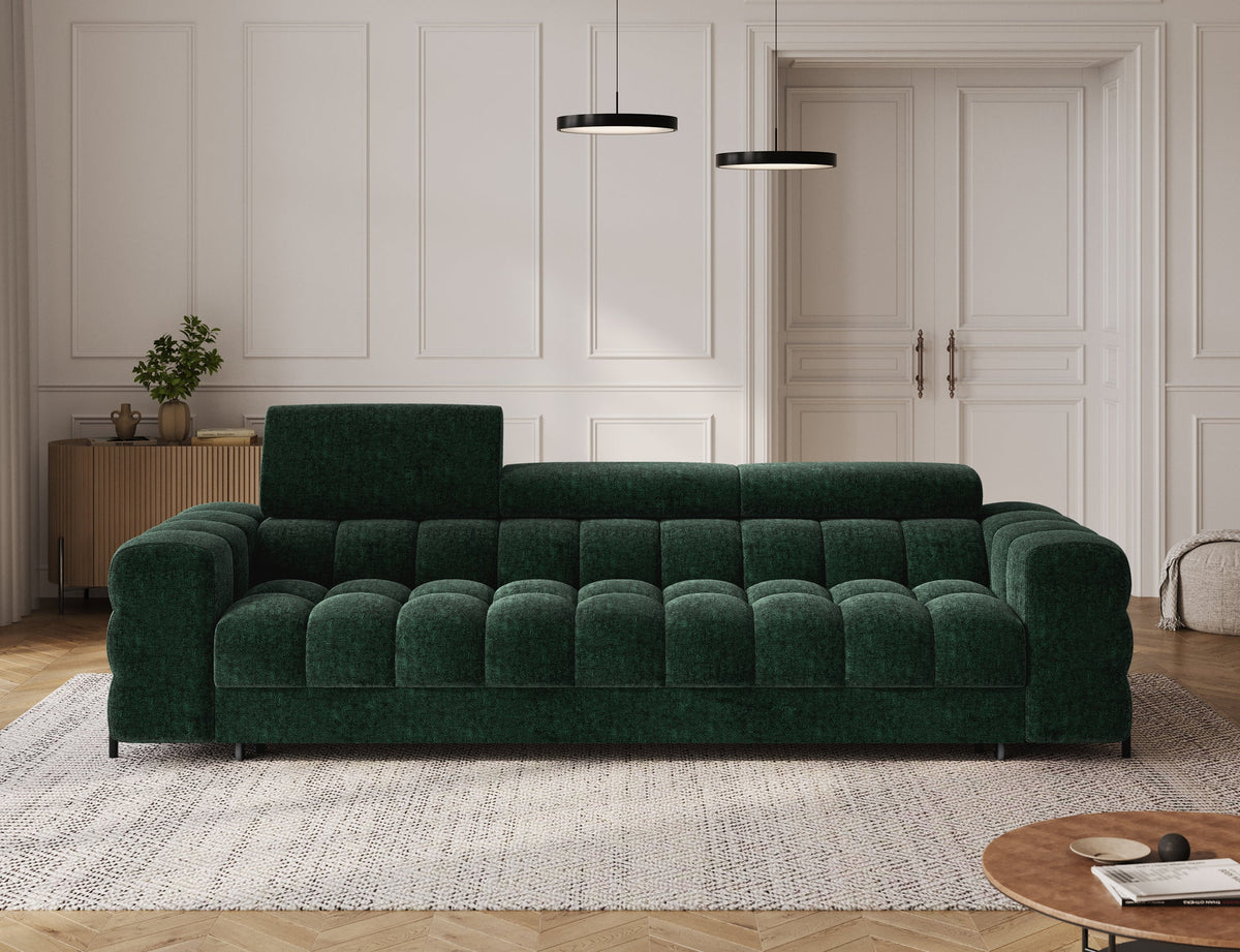 Festello 3 Seater Sleeper Sofa - Emerald Green