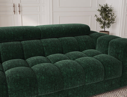 Festello 3 Seater Sleeper Sofa - Emerald Green