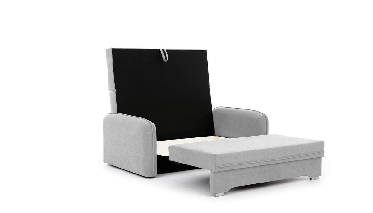 Laine Condo Style 2 Seater Storage Sleeper Sofa - Light Grey
