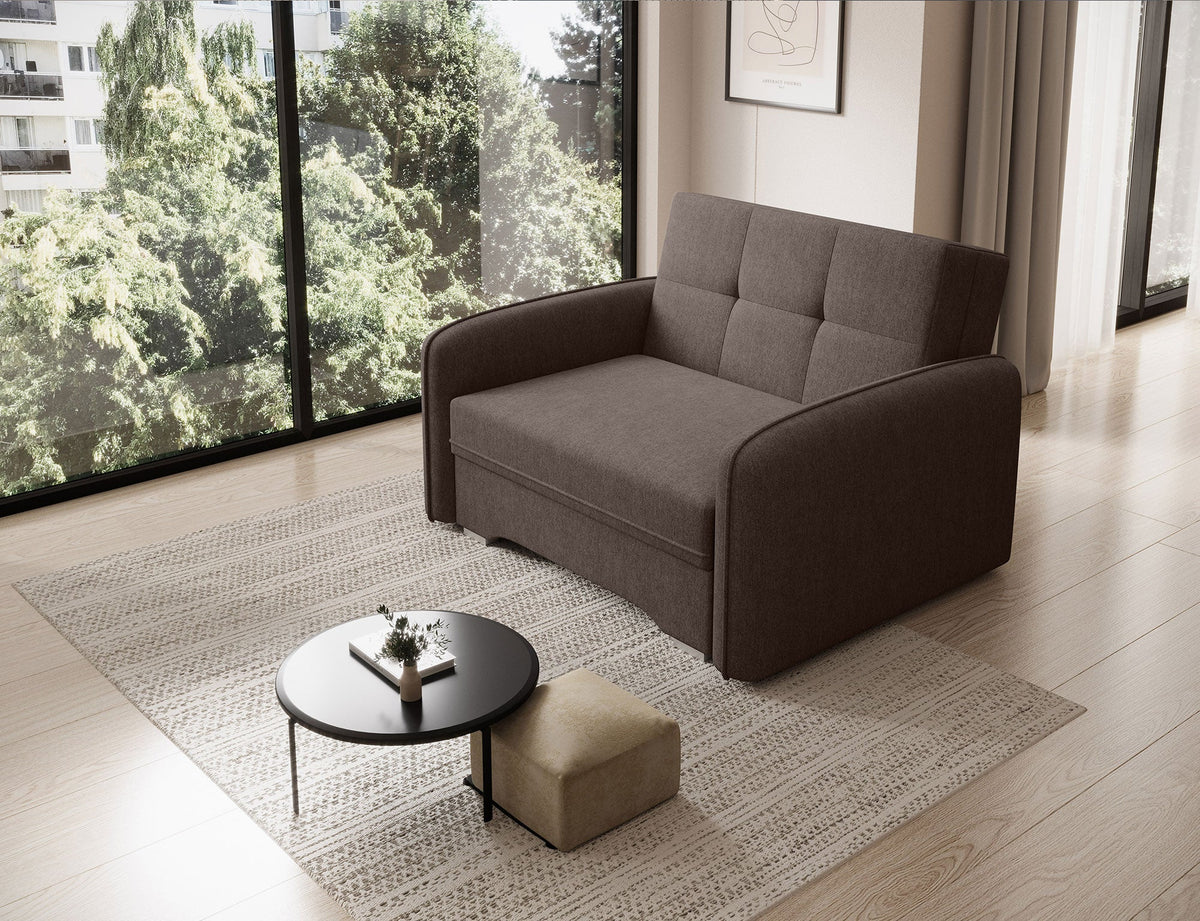 Laine Condo Style 1 Seater Storage Sleeper Sofa - Brown