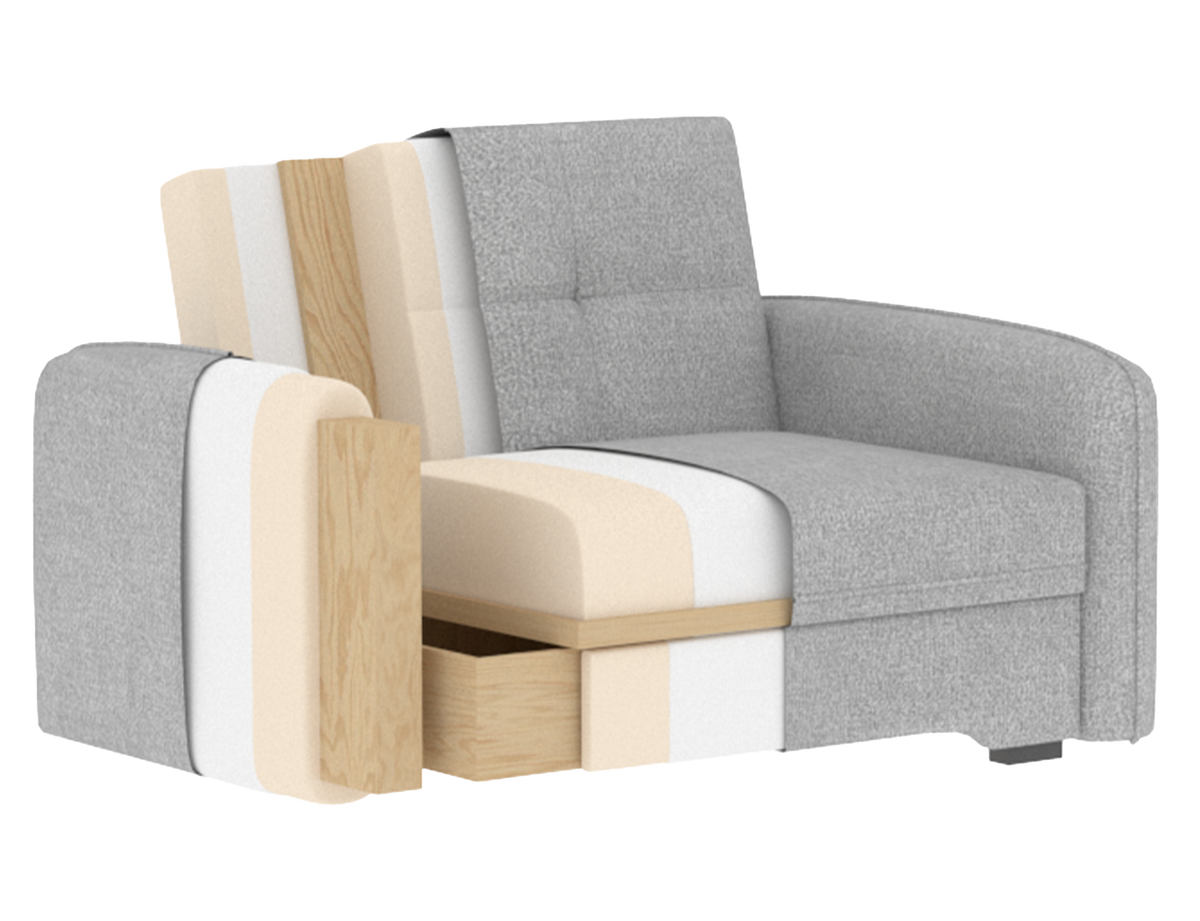 Laine Condo Style 2 Seater Storage Sleeper Sofa - Black