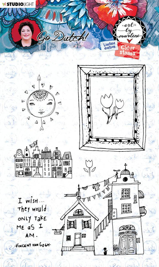 Clear Stamp A6, Art By Marlene Go Dutch Collection nr.56
