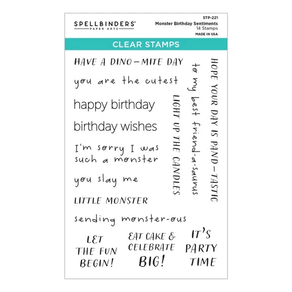 Monster Birthday Die and Clear Stamp Bundle