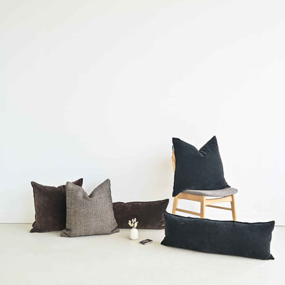 VELVET - HOTEL COLLECTION BLACK LUMBAR