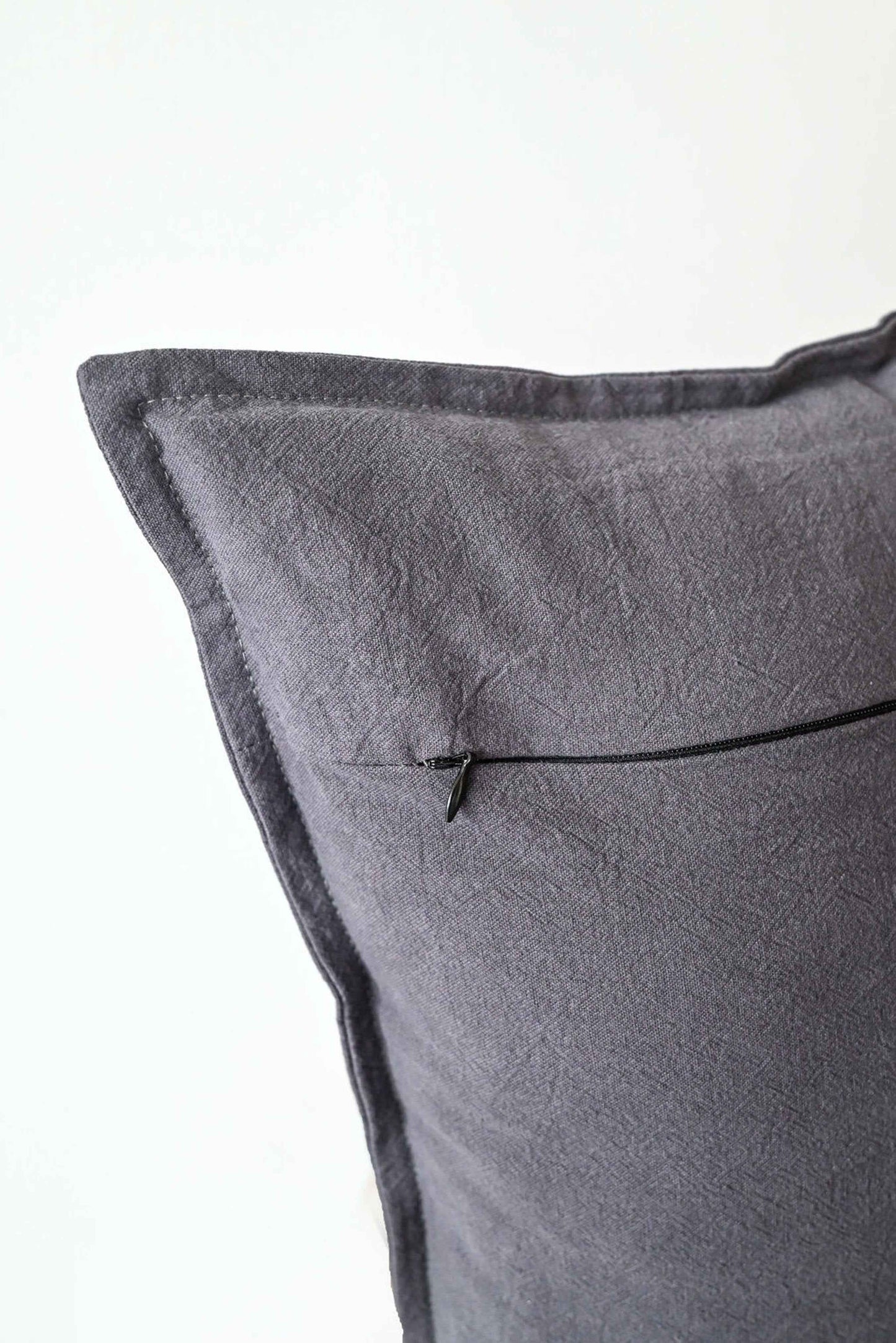 Cotton/ Linen Pillow Cover - Grey - 18" x 18"