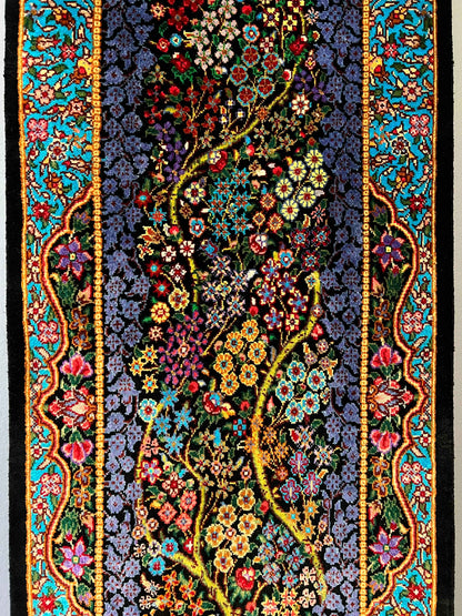 Silk Tableau Rug | 3' 4" x 1'