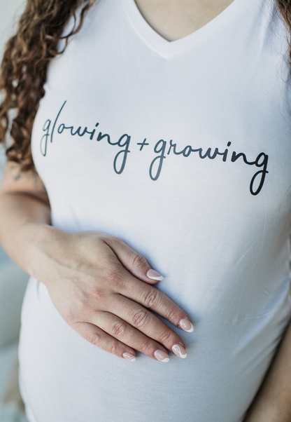 GLOWING AND GROWING Maternity Tee Shirt