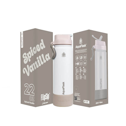 AquaFlask (22oz) Colorwave Flip Sip Isolierte Wasserflasche Doppelwandiger Edelstahl Heiß- & Kaltgetränke